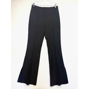Valentina Shah Pants Womens 8 Black High Waist Flare Slit Leg Made In Italy‎